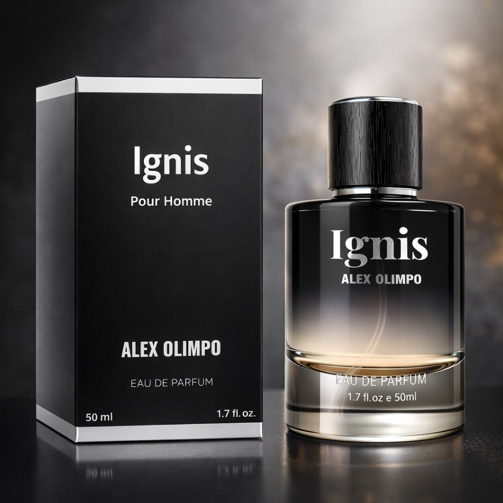 Empaque y flacon de Ignis Eau de Parfum 50 ml — presentación premium